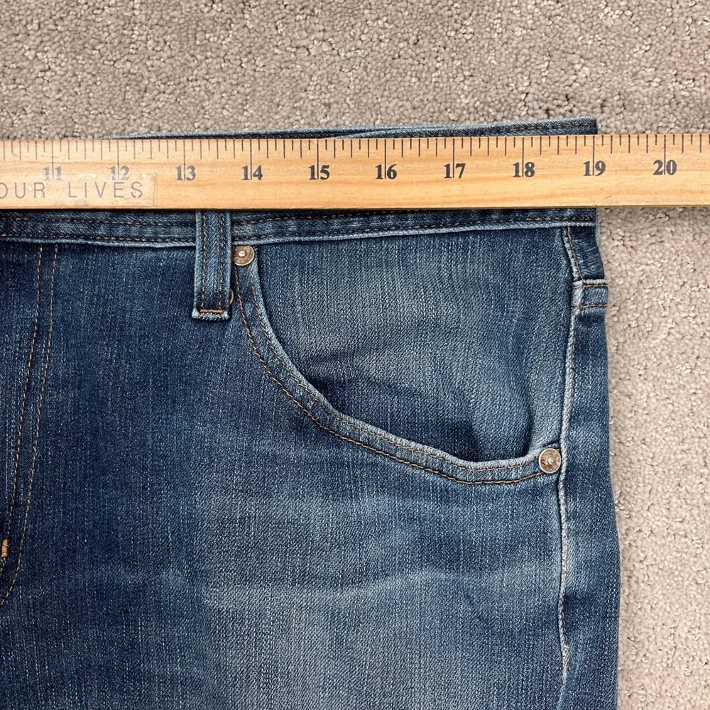 AG Everett Jeans Mens 36W 33L Blue Slim‎ Straight Denim 360 Stretch 80s VTG